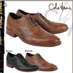 Brown Leather Cole Haan Air Colton Wingtip oxfords